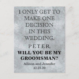 Bent u mijn Groomsman? Gepersonaliseerd Kaart