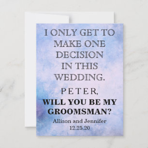 Bent u mijn Groomsman? Gepersonaliseerd Kaart