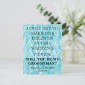 Bent u mijn Groomsman?Gepersonaliseerd Kaart (Staand voorkant)