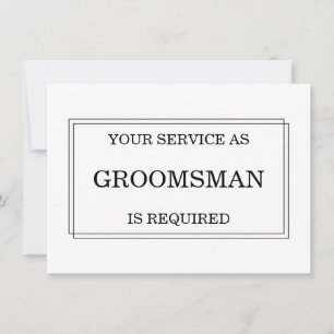 Bent u mijn Groomsman? Gepersonaliseerd Kaart