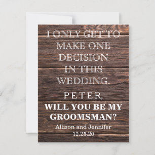 Bent u mijn Groomsman? Gepersonaliseerd Kaart