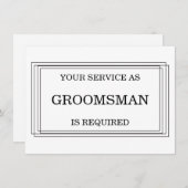 Bent u mijn Groomsman? Gepersonaliseerd Kaart (Voorkant / Achterkant)