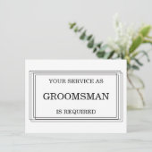 Bent u mijn Groomsman? Gepersonaliseerd Kaart (Staand voorkant)
