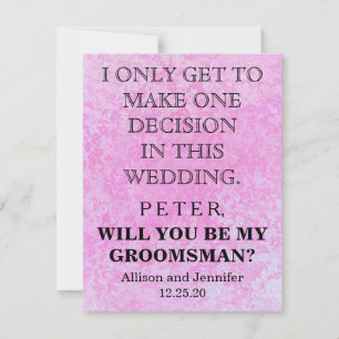 Bent u mijn Groomsman? Gepersonaliseerd Kaart