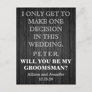 Bent u mijn Groomsman? Gepersonaliseerd Kaart