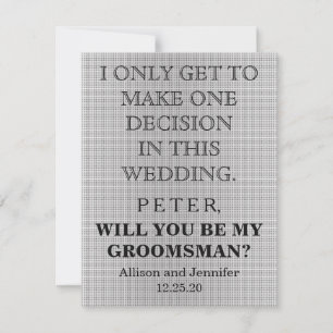 Bent u mijn Groomsman? Gepersonaliseerd Kaart