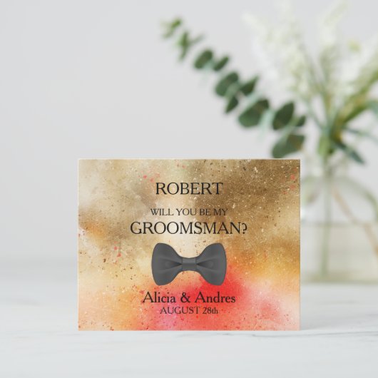 Bent u mijn Groomsman? Kaart (Staand voorkant)