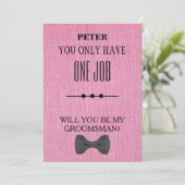 Bent u mijn Groomsman? Kaart (Staand voorkant)