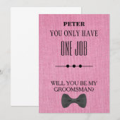 Bent u mijn Groomsman? Kaart (Voorkant / Achterkant)