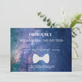 Bent u mijn Groomsman? Kaart (Staand voorkant)