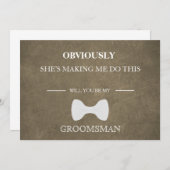 Bent u mijn Groomsman? Kaart (Voorkant / Achterkant)