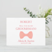 Bent u mijn Groomsman? Kaart (Staand voorkant)