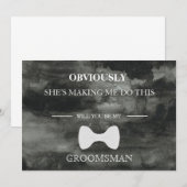 Bent u mijn Groomsman? Kaart (Voorkant / Achterkant)