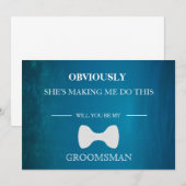 Bent u mijn Groomsman? Kaart (Voorkant / Achterkant)