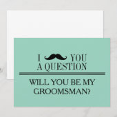 Bent u mijn Groomsman? Kaart (Voorkant / Achterkant)