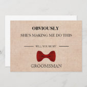 Bent u mijn Groomsman? Kaart (Voorkant / Achterkant)