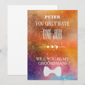 Bent u mijn Groomsman? Kaart (Voorkant / Achterkant)