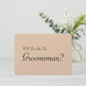 Bent u mijn Groomsman met het Afbeelding van het M Kaart (Staand voorkant)