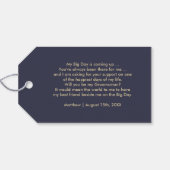 Bent u mijn Groomsman? Navy Blue Gold Cadeaulabel (Achterkant Horizontaal)