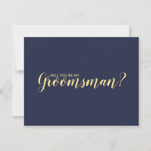 Bent u mijn Groomsman? Ontwerpkaart Kaart (Voorkant)