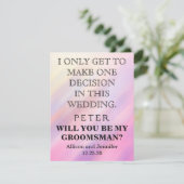 Bent u mijn Groomsman? Persoonlijke uitnodiging (Staand voorkant)