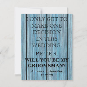 Bent u mijn Groomsman? Persoonlijke uitnodiging
