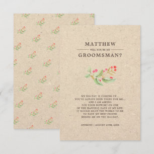 Bent u mijn Groomsman? Robuuste uitnodigingen