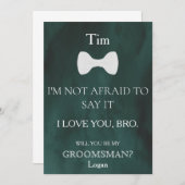 Bent u mijn Groomsman? Uitnodiging (Voorkant / Achterkant)