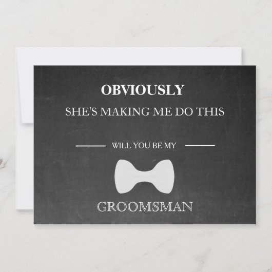 Bent u mijn Groomsman? Uitnodiging (Voorkant)