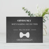 Bent u mijn Groomsman? Uitnodiging (Staand voorkant)