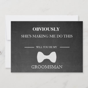 Bent u mijn Groomsman? Uitnodiging