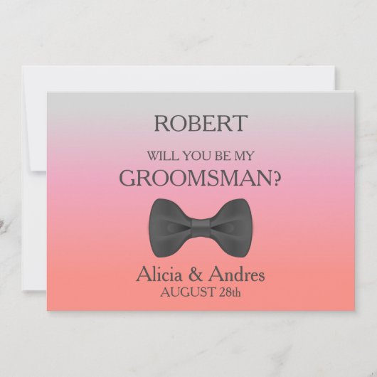 Bent u mijn Groomsman? Uitnodiging (Voorkant)