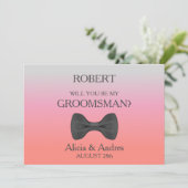 Bent u mijn Groomsman? Uitnodiging (Staand voorkant)