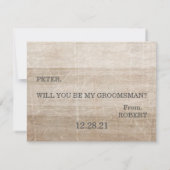 Bent u mijn Groomsman? Uitnodiging (Achterkant)