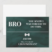 Bent u mijn Groomsman? Uitnodiging (Voorkant / Achterkant)