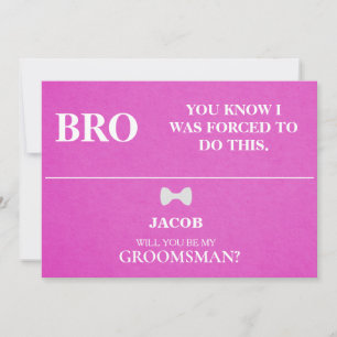 Bent u mijn Groomsman? Uitnodiging