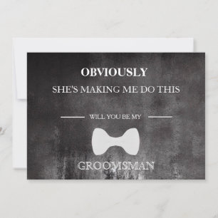 Bent u mijn Groomsman? Uitnodiging