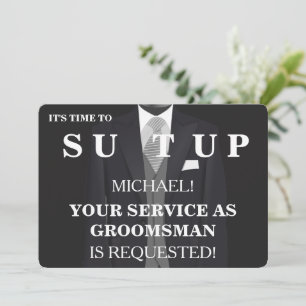 Bent u mijn Groomsman-uitnodiging? Kaart