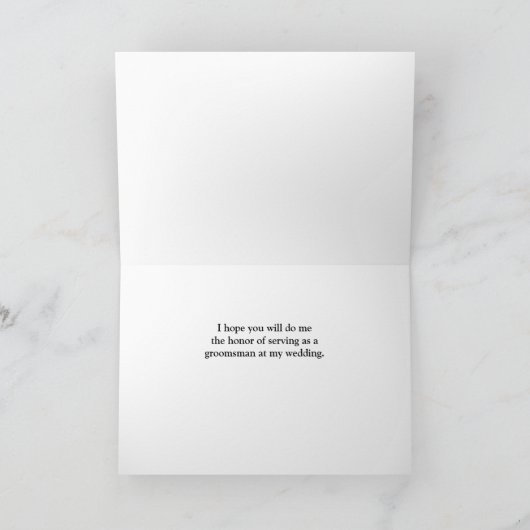Bent u mijn Groomsman-uitnodiging met rood Stropda Kaart (Binnen)