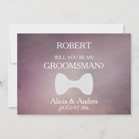 Bent u mijn Groomsman? Uitnodiging voorstel (Voorkant)