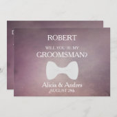 Bent u mijn Groomsman? Uitnodiging voorstel (Voorkant / Achterkant)