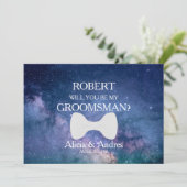 Bent u mijn Groomsman? Voorstel Kaart (Staand voorkant)