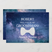 Bent u mijn Groomsman? Voorstel Kaart (Voorkant / Achterkant)