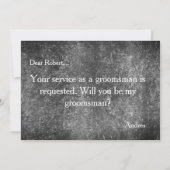 Bent u mijn Groomsman? Voorstel Kaart (Achterkant)