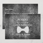 Bent u mijn Groomsman? Voorstel Kaart (Voorkant / Achterkant)