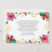 Bent u mijn Junior Bridesmaid? Modern Floral Kaart (Achterkant)