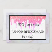 Bent u mijn junior bruidsmeisje? kaart (Achterkant)