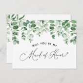 Bent u mijn Maid-id van het kaartje van het Honger Aankondigingskaart (Voorkant / Achterkant)