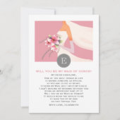 Bent u mijn Maid of Honor? Bride Silhouette Kaart (Voorkant)