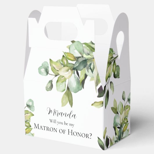 Bent u mijn Matron van Eer Green Botanicals? Bedankdoosjes (Geopend)